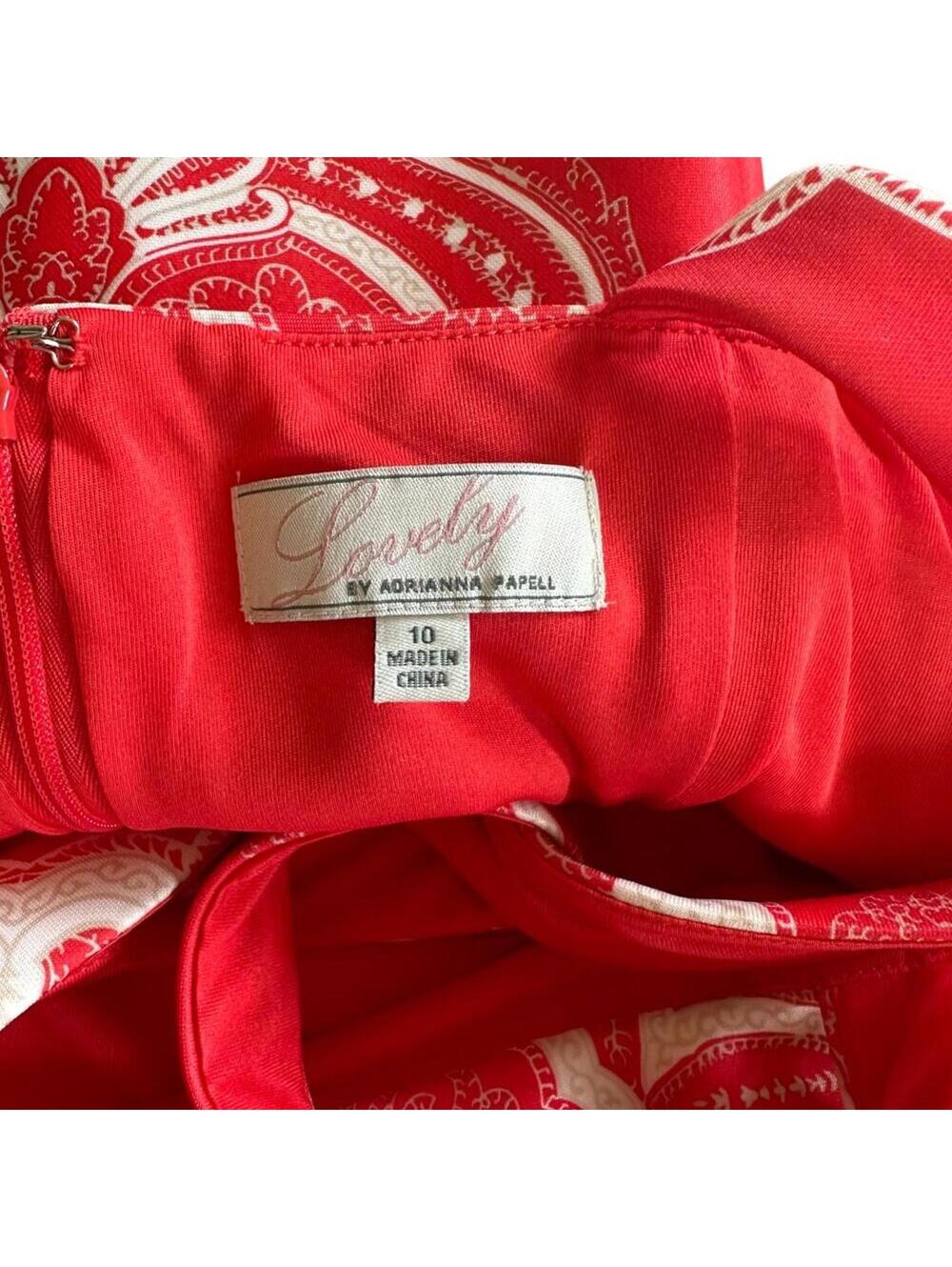 WHBM | Women's Red-Orange Halter Dress | Size 10 | 0797 - Picture 6 of 6
